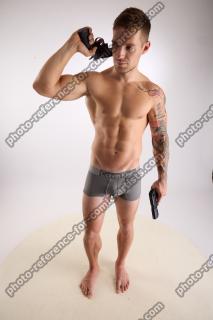 Piero Pose with Guns